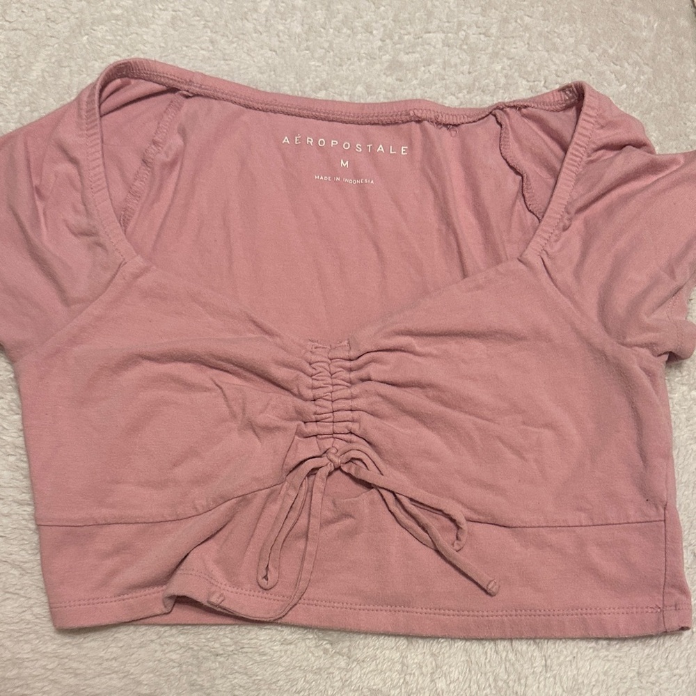 Aeropostale Dusty Rose Ruched Blouse